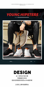 New men's large-sized casual shoes - Fly-Weave mesh breathable sports shoes, lightweight and slip-resistant men's shoes