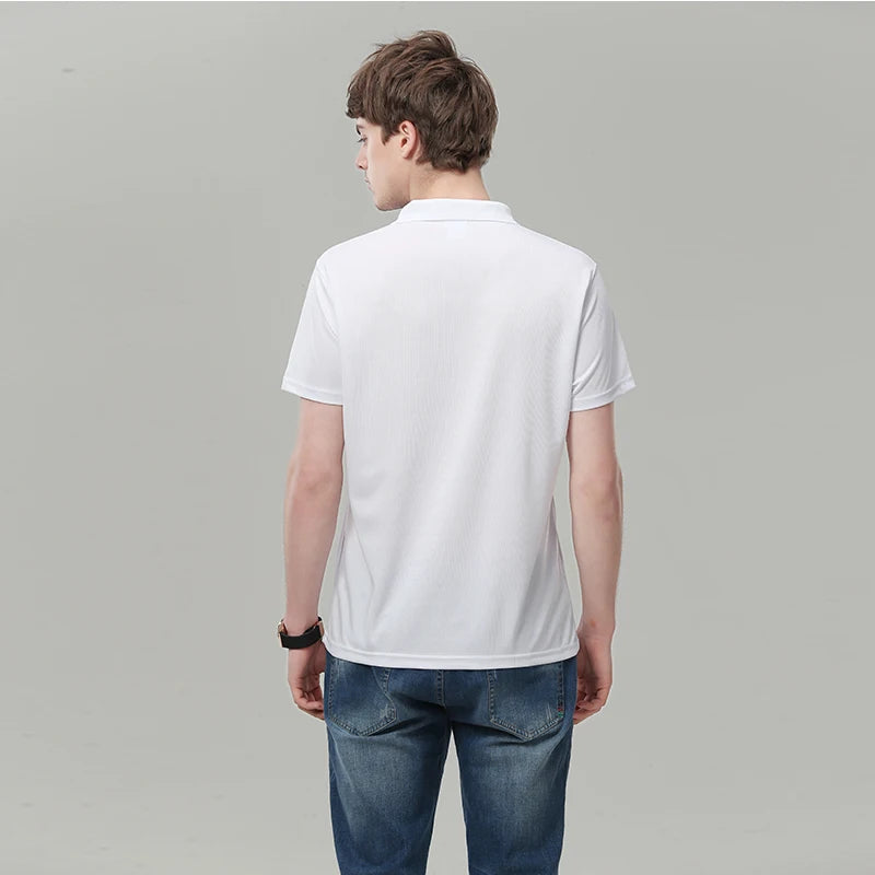 Sports quick-drying polo shirt Custom printed logo lapel cheap advertising T-shirt Marathon running embroidered pattern diy