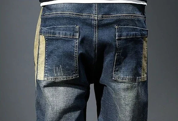 Elastic Man Cowboy Pants Stretch Y2k Vintage Designer Trousers 90s Streetwear Stacked Wide Leg Soft Denim Original Jeans for Men