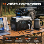CTOLITY XP1000 1800W Portable Power Station Camping 1024Wh Lifepo4 Battery Emergency Power Emergency Energy Home Appliance RV