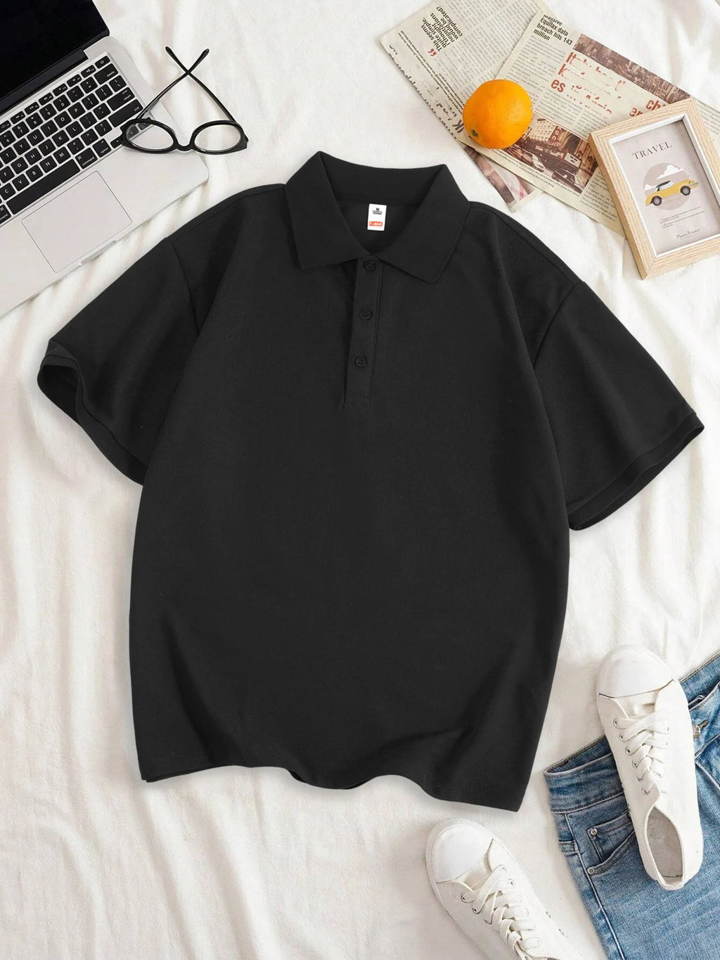 Women Solid Color Polo Shirt Summer Casual Cool Feeling Antibacterial Tops Breathable Short-sleeved Lapel Slim Fit 2025 Clothes