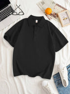 Women Solid Color Polo Shirt Summer Casual Cool Feeling Antibacterial Tops Breathable Short-sleeved Lapel Slim Fit 2025 Clothes