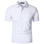 New Mens Short Sleeve T Shirt Sports Tennis Polo Shirt Summer Oversized Breathable Shirts Button Moisture-Wicking Streetwear