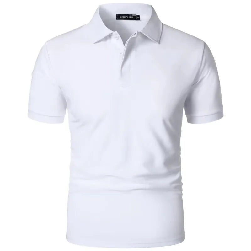 New Mens Short Sleeve T Shirt Sports Tennis Polo Shirt Summer Oversized Breathable Shirts Button Moisture-Wicking Streetwear