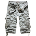 Men's summer cropped pants with thin design and multiple pockets comfortable for outdoor daily casual and loose work pants