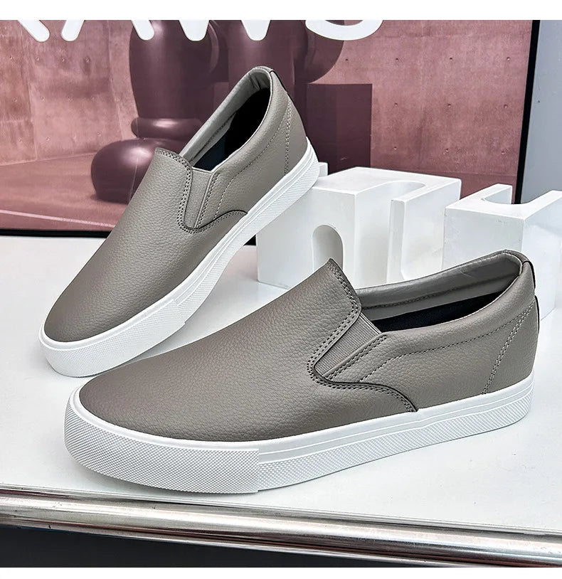 Men's Casual Shoes Grey Brown Flat Bottomed Casual Board Shoes Mens Loafers Man Shoes Casual Sneakers Men