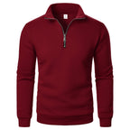 2026 Autumn Men's Zipper Pullover Turtlenecks Warm Sweaters Solid Color Long Sleeved Fashion Male Casual Daily Sweatshirt Top