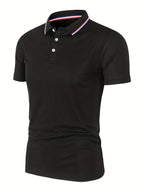 2025 Hot Sale Men's Summer Casual Breathable Comfortable Polo Shirt Men's Solid Color High Quality Short Sleeve T-Shirt