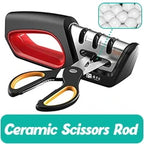 Four in One Kitchen Sharpener Restores Serrated Blade Knives and Scissors, Diamond Tungsten Steel Ceramics