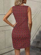 Womens V Neck Sleeveless Bodycon Dress Floral Print High Waist Ruffled Summer Dress Lightweight Sexy Vacation Outfit