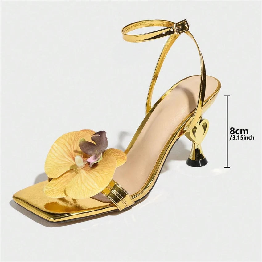8CM Women Heels Patent Leather Stilettos Sandals Thin High Heel Pumps Pointed Toe Banquet Prom Slingbacks Party Shoes Zapatos
