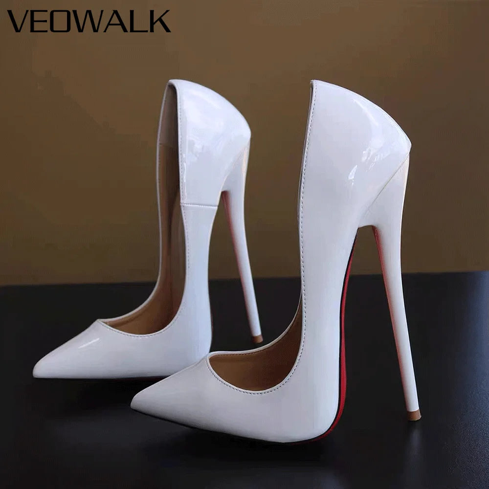 Customize 16CM Extreme High Heels Black Patent Pointed toe Unisex Design Man Slip on Show Pumps Pole Dancing Crossdress Shoes