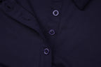 Hugcitar Women'S Fashion Short Sleeve Solid Polo Neck Buttons Sexy Crop T-Shirt Top Summer Female Clothes Streetwear Holiday