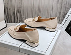 Women's Summer Footwear Square Toe Shoes for Woman 2025 Low Heel Elegant Office Loafers Black Luxury Brand Slip on High Quality