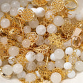 30-50G/Lot Mixed Glass Beads Metal Pendants Spacer Bead Jewelry Accessories for DIY Bracelets Necklace Anklet Jewelry Making