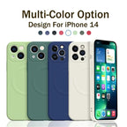 For Magsafe Magnetic Wireless Charge Case for IPhone 15 16 14 13 12 11 Pro Max Mini XR XS Plus Soft Liquid Silicone Strap Cover