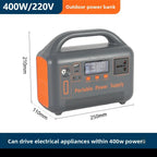 High-Capacity 400W Portable Power Station 192Wh LiFePO4 Battery AC 220V Solar Generator Fast Charge Power Bank for Camping