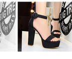 Brand Elegant Sandals Women High Heels Pumps Super High Heel 13cm Women'S Banquet Sandals Waterproof Platform Toe Sandals