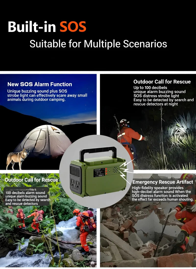 300W Portable Power Station with High quality lithium ion battery, 270Wh Solar Generator for Home & Outdoor Emergencies