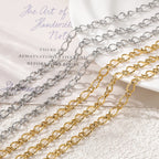 1Meter/Pack 304 Stainless Steel Knot Gold Steel Color Handmade Chains for DIY Necklace Bracelets Jewelry Making Accessories