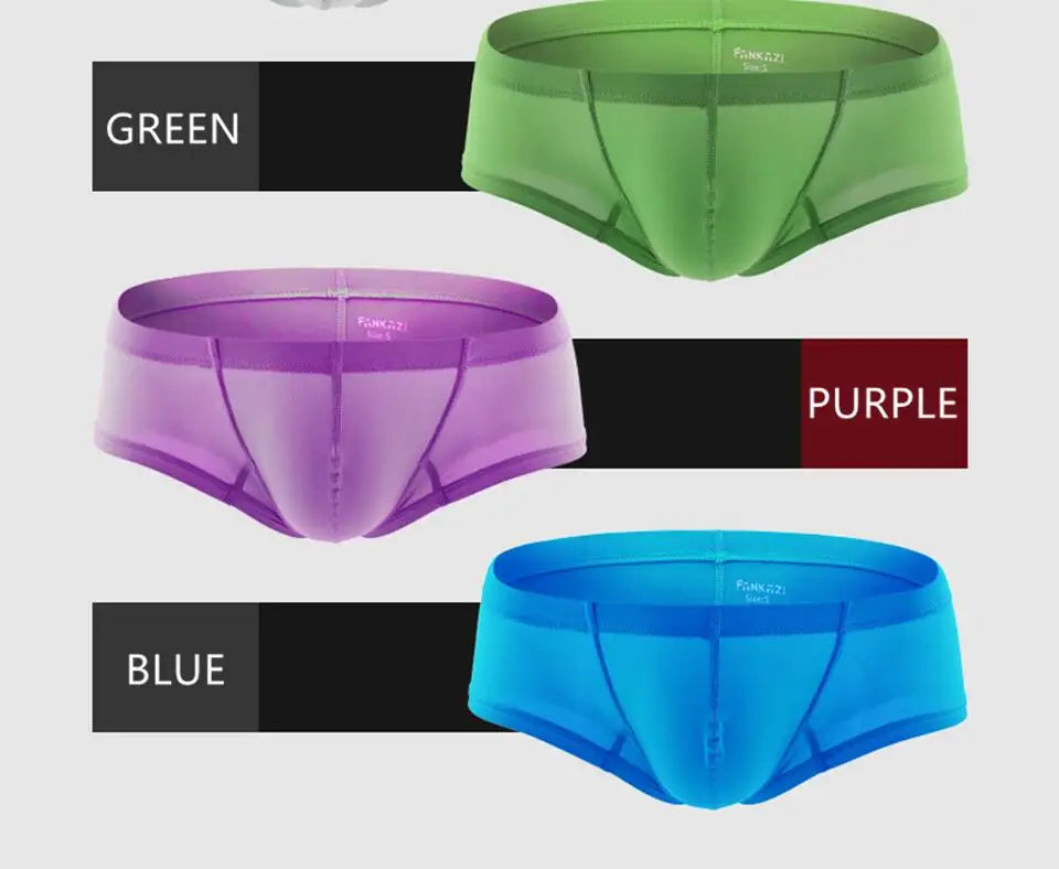 Men's Boxers Low-rise Ice Silk Underpants Men Small Boxer Shorts Sexy Underwear Men Panties Boxer Briefs