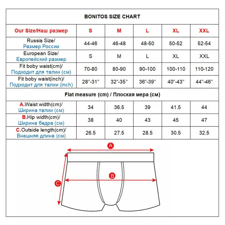 4pcs/pack Boxer Briefs Men's Panties Letter Man Underwear Solid Color Cotton Men Underpants Sexy Undrewear Shorts BONITOS Brand