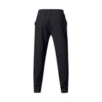 Men Casual LooseStraight Leg Dress Pants Elastic Drawstring Waist Front Seam Plain Wide Leg Trousers Daily Street Vacation Relax