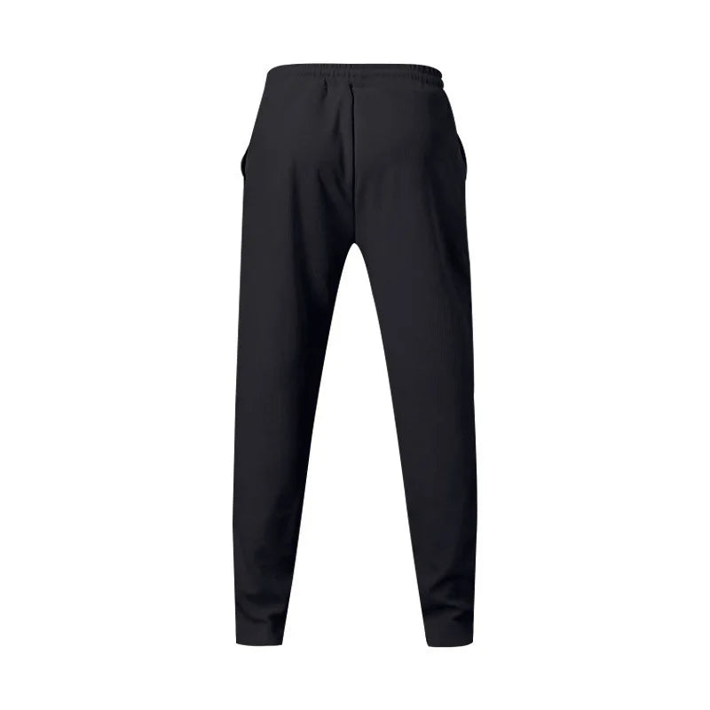 Men Casual LooseStraight Leg Dress Pants Elastic Drawstring Waist Front Seam Plain Wide Leg Trousers Daily Street Vacation Relax