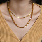 Vnox 3-7mm Cuban Chain Necklaces for Men Women, Stainless Steel Miami Curb Links Chain, Basic Cool Boy Collar