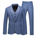 Men's Business Casual Three-Piece Set 2024 Fashion Bridegroom Dress Suit Vest Trousers High Quality