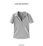 Semir Women Polo Shirt Short Length Ruched Slim Fit Standard Shoulder Cool Feeling 2026 Summer Temperament Versatile Fashion Top