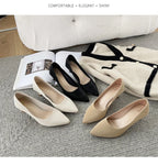 Beige Pointed Toe Kitten Heel Pumps Slip On Dress Shoes Comfortable Non Slip For Business Office Wedding Party Daily Wear  New