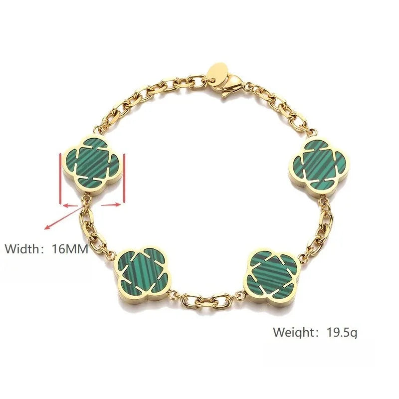 Stylish Petal Chan Bracelets for Men Boys,Waterproof Natural Shell Chain Links Wristband,Birthday Gift