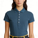 Polo women women's t-shirts and polos old money style Classic Embroidered casual slim fit POLO collar short sleeved shirt
