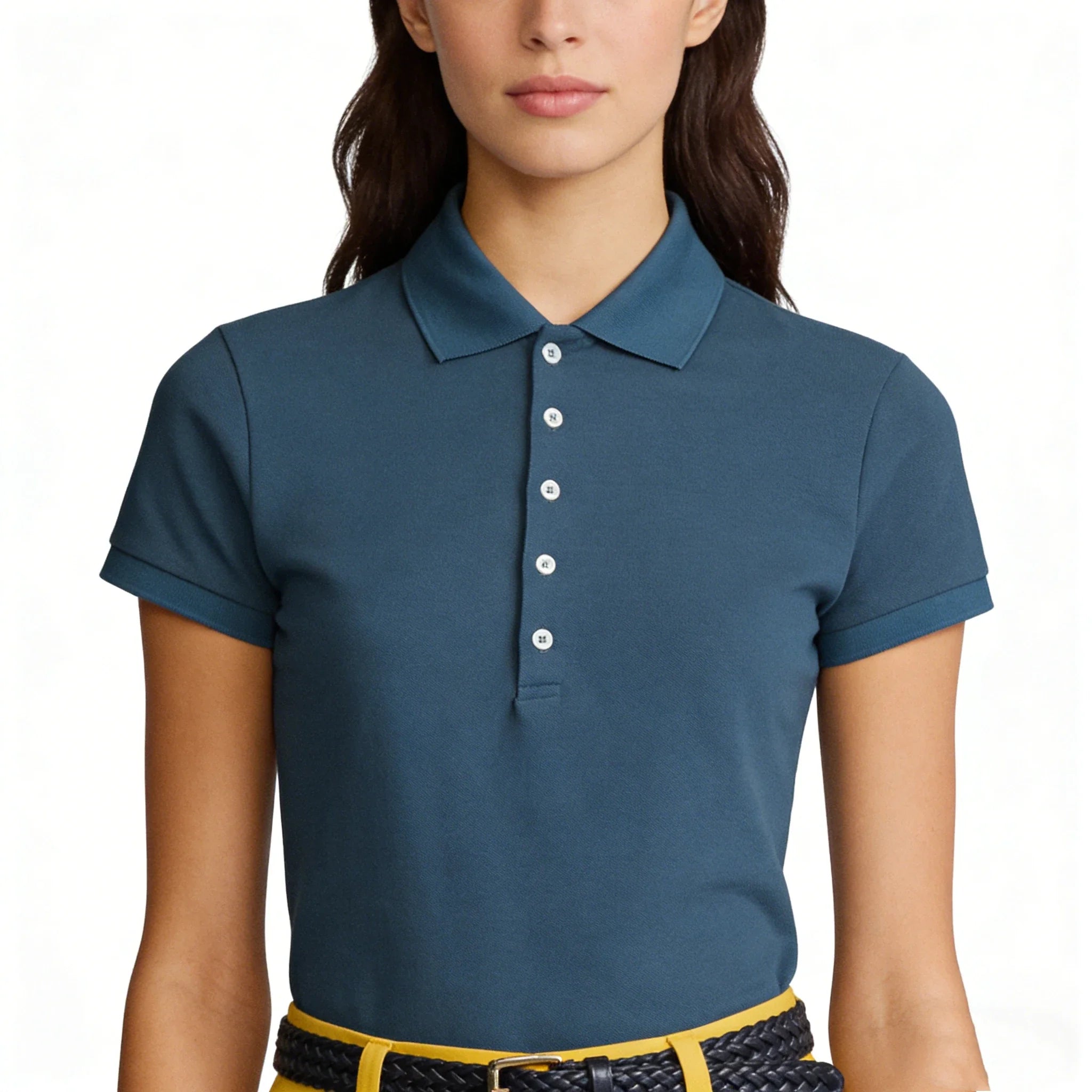 Polo women women's t-shirts and polos old money style Classic Embroidered casual slim fit POLO collar short sleeved shirt