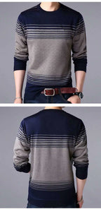 Autumn Winter KPOP Fashion Harajuku Sweater Man All Match Thick Knitting Tops Men Loose Casual Long Sleeve Pullover Y2K T-shirts