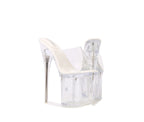 Fashion Crystal Car Model Nightclub Princess Extra Slim Heels Waterproof Platform Hatred Sky High Transparent Super High Sandals