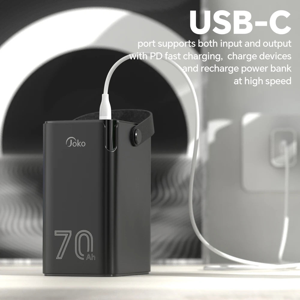 70000mAh Power Bank  With 20W PD 22.5W QC Quick Charging Powerbank Support FCP AFC VOOC 22.5 Portable PoverBank For Oppo Oneplus