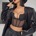 Women Push Up Bra Sets Transparent Lingerie Sexy Shaper Bra Beauty Back Comfortable Underwear Adult's Fishbone Gauze Bralette