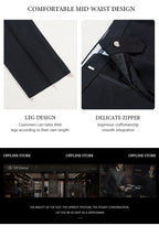 luxury 2-piece suit set men's party outfit high-end double breasted business casual suit groom's wedding dress shawl collar