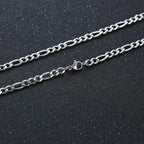 Vnox 3D Vertical Bar Necklaces for Men, Layering Stainless Steel Geometric Pendant, Layered Wheat Rope Cuban Chain, Boy Collar