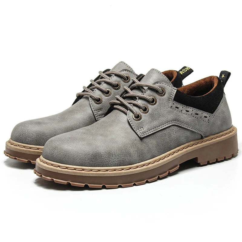 Fashion Retro Leather Men's Shoes New British Wind Retro Tooling Shoes Men Casual Shoes Platform Sneakers Men Zapatos De Hombre