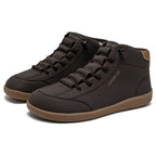 HOBIBEAR Mid-Top Barefoot Shoes Unisex Wide Toe Minimalist Ankle Boots Artificial Leather Outdoor Non-Slip Sneaker