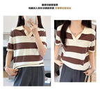 WinvyNee Summer Half Sleeved Women's Solid Polo Shirt Casual Cotton Striped Top T-shirt Women Clothing Casual Knitted A1002022