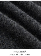 New Fashion Men's 100% Wool Pullover Half-high Collar Sweater Autumn Winter Warm Solid Color Knit Sweater Business Casual Top