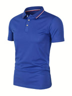 2025 Hot Sale Men's Summer Casual Breathable Comfortable Polo Shirt Men's Solid Color High Quality Short Sleeve T-Shirt