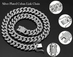 12.5mm Iced Out Miami Cuban Link Necklaces Free Shipping Bling Rapper Chains For Men Hip Hop Daily Party Fashion Jewelry Gift