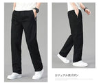 Mens Cotton Pants Spring Summer Sports Casual Pants Cargo Trousers Loose Fit with Zipper Pockets Big Size 5XL