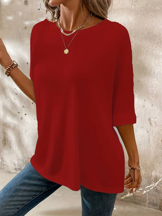 Plus Size Women's Oversized Casual T-Shirt Loose Fit Comfortable Everyday Top