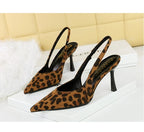 Fashionable Banquet Empty High Heel Shoes For Women's Shoes Thin Heel Pointed Toe Hollow Single Shoes For Women's Shallow Mouth
